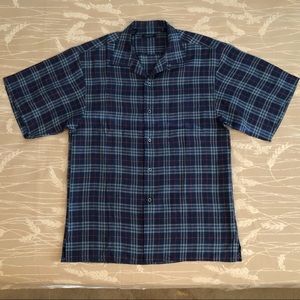 Burberry London Short Sleeve Linen Shirt